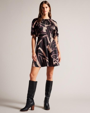 Peignoir Ted Baker Abstract Print Mini Noir Femme | TPR-21903502